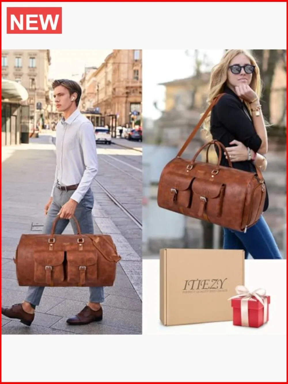 Convertible 2-in-1 Garment Duffel Bag for Travel, 3Pcs Set with Laptop Sleeve